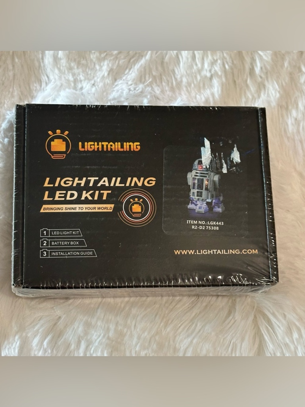 Lightailing LED kit R2-D2 item #LGK443 for Lego set 75308 (not included)